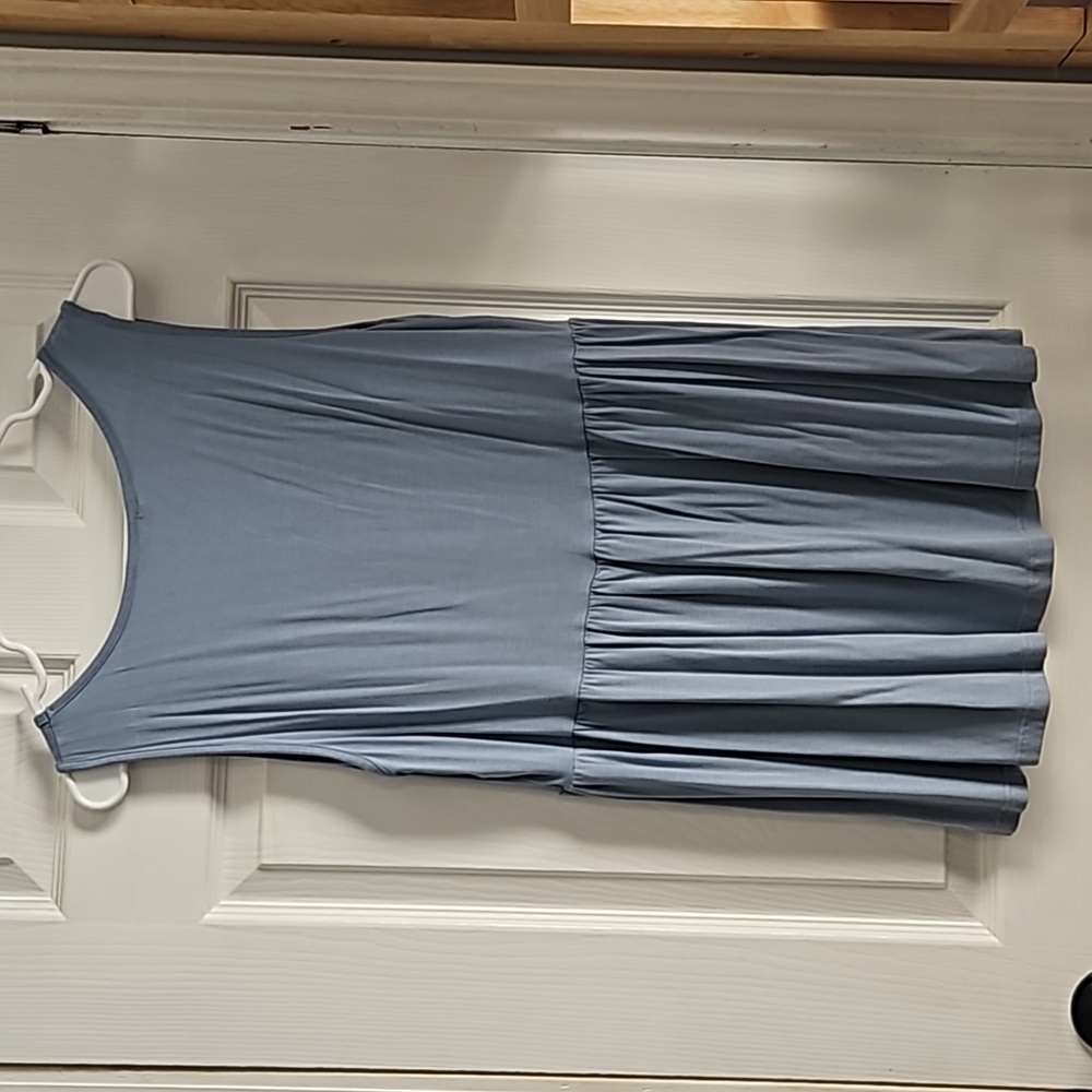 BloomChic Blue Buttoned Tank Top - Picture 9 of 10